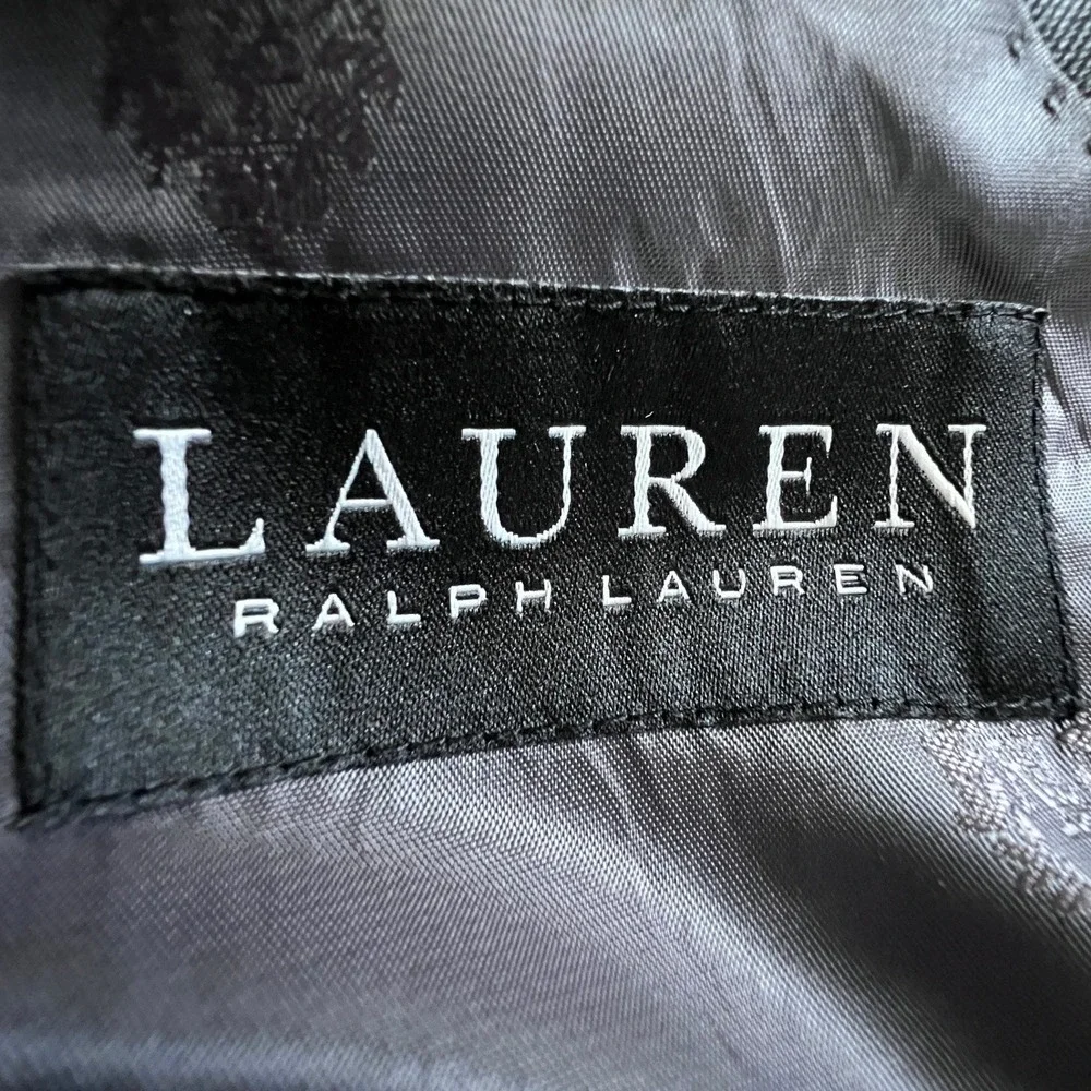 Lauren Ralph Lauren Blazer Mens 48R Charcoal Gray Wool Blend Sport Coat Jacket